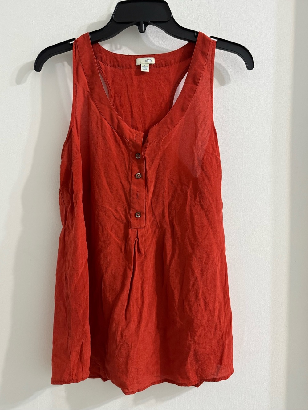 Womens Button-Front Sleeveless Camisole | Size 4